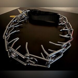 Titan Silver Martingale Training Collar | Large 22” | Adjustable Nylon Clasp